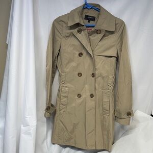 ColeBrook khaki button up cotton G-III APPAREL POCKETS TRENCH COAT SMALL